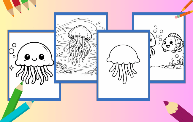 Desenhos de Água-Viva para colorir