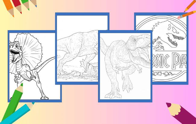 Desenhos de Jurassic Park para colorir