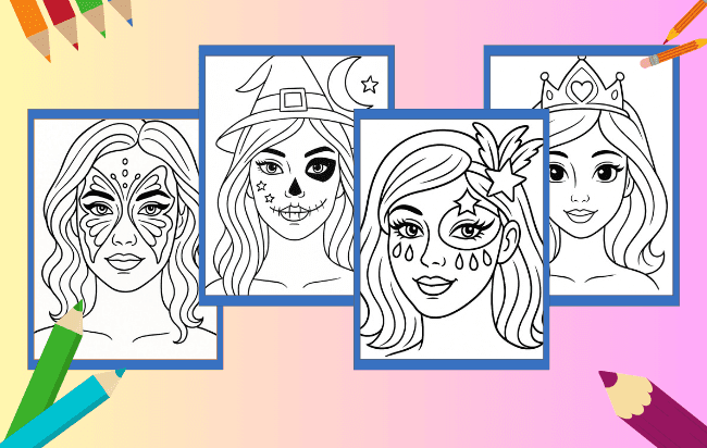 Desenhos de Maquiagem para colorir