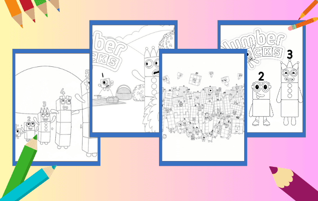 Desenhos de Numberblocks para colorir