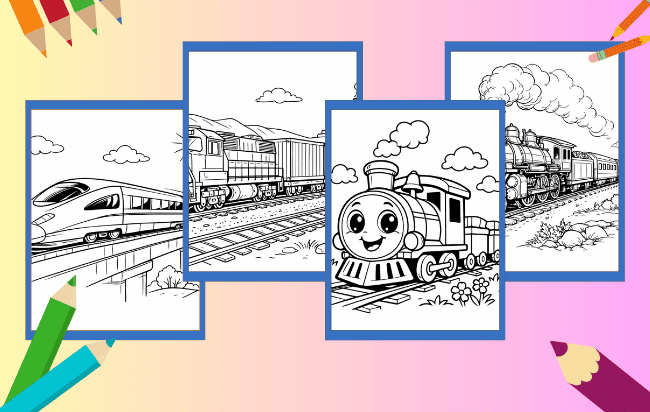 Desenhos de Trem para colorir