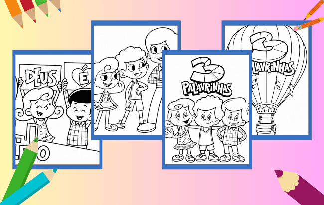 3 Palavrinhas para Colorir