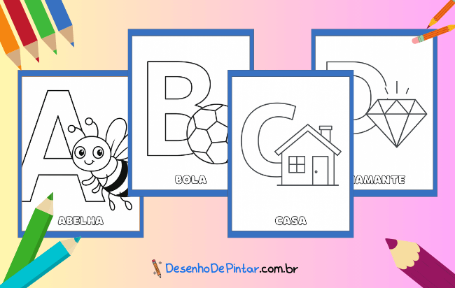 Desenhos do Alfabeto para colorir