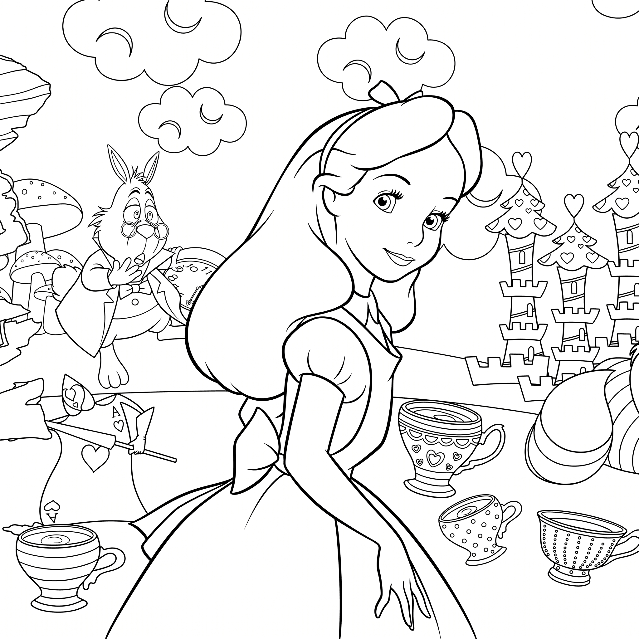 Alice para colorir