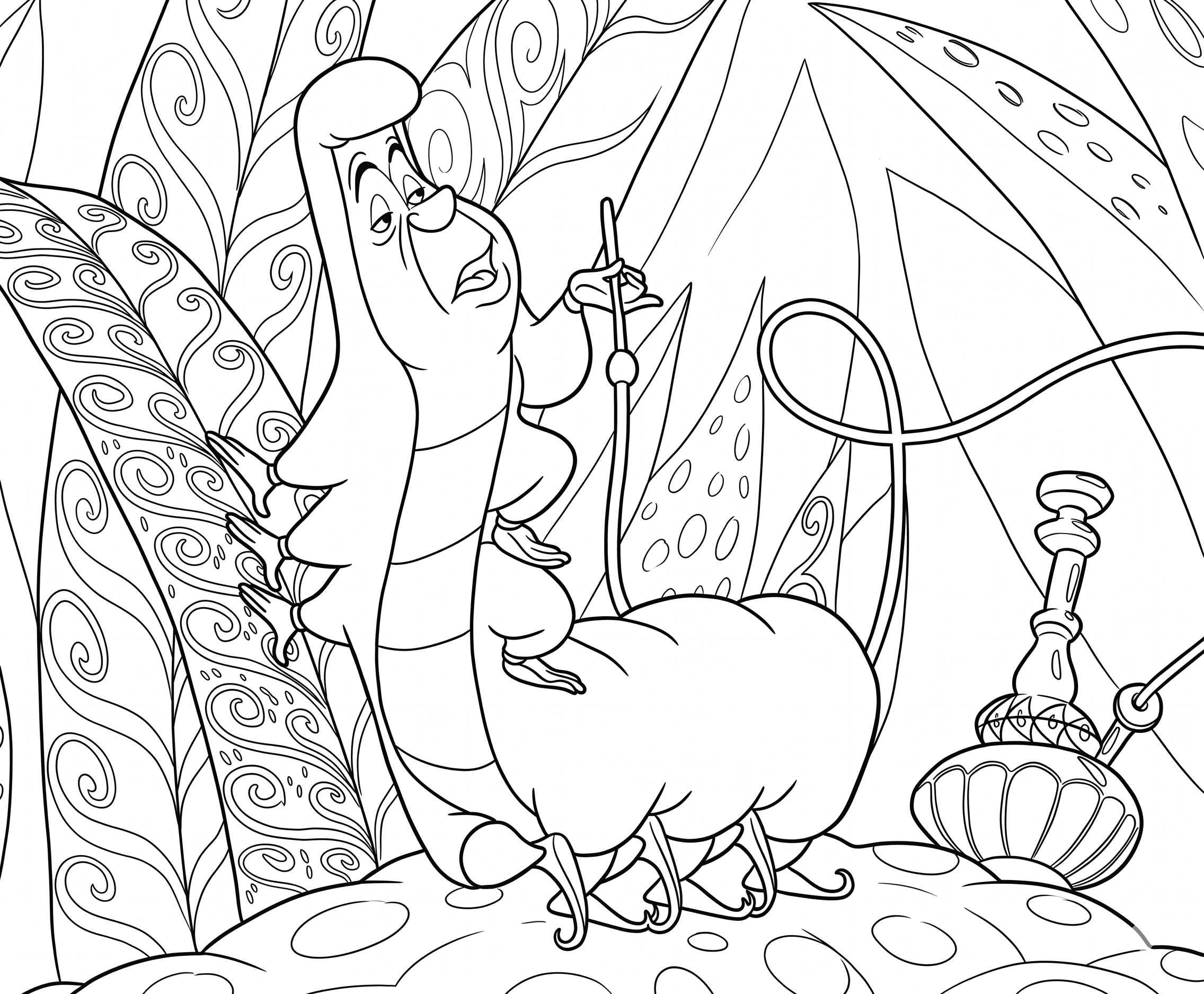 Lagarta para colorir