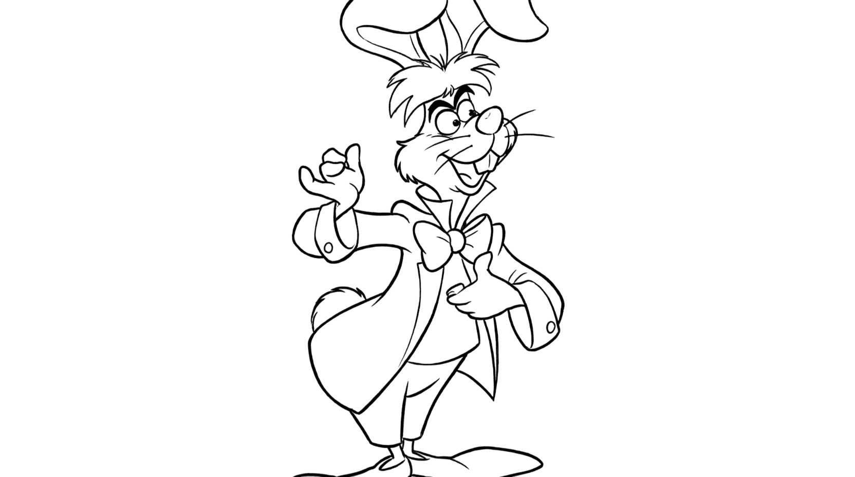 Lebre de Março para colorir