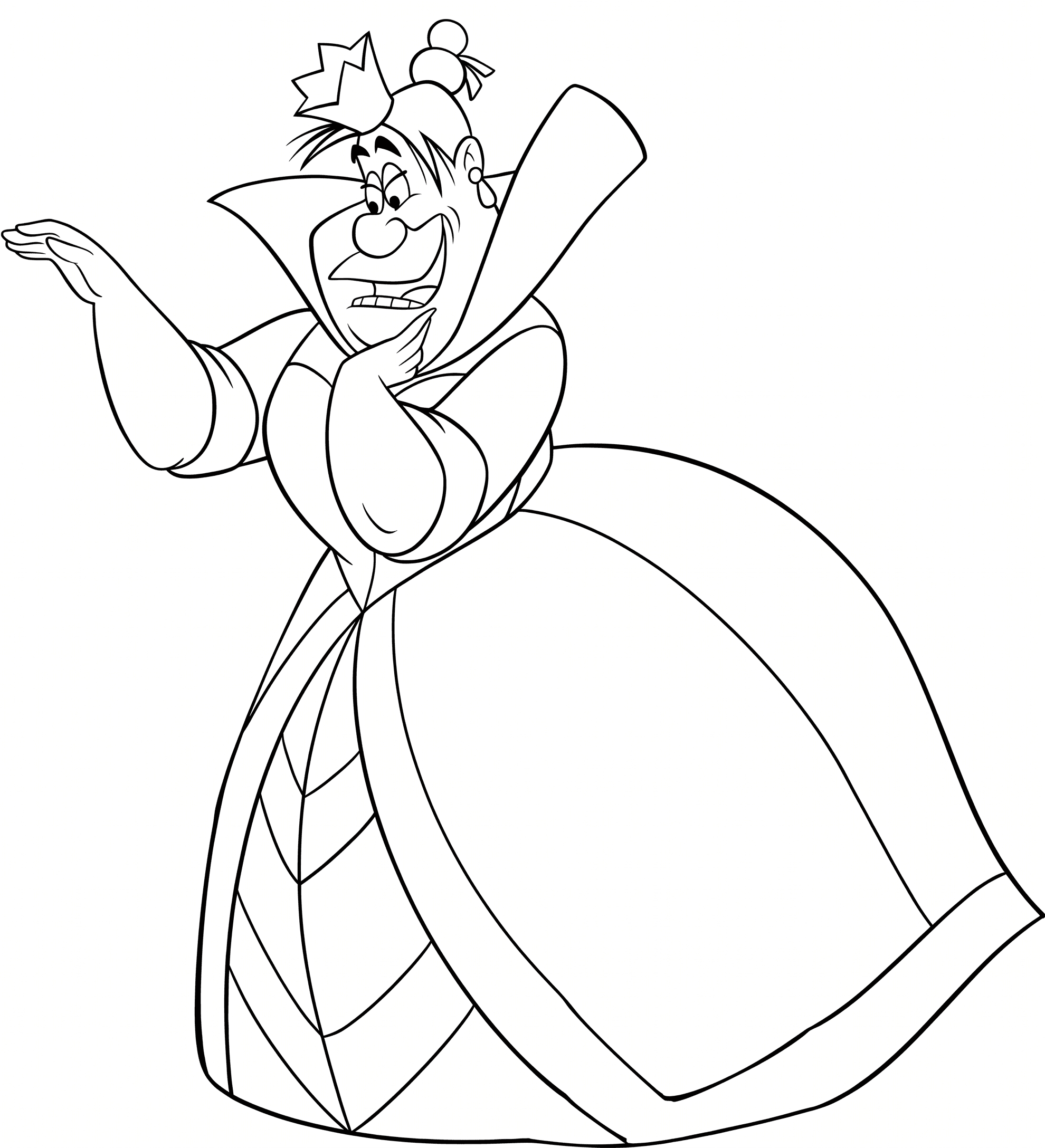 Rainha de Copas para colorir