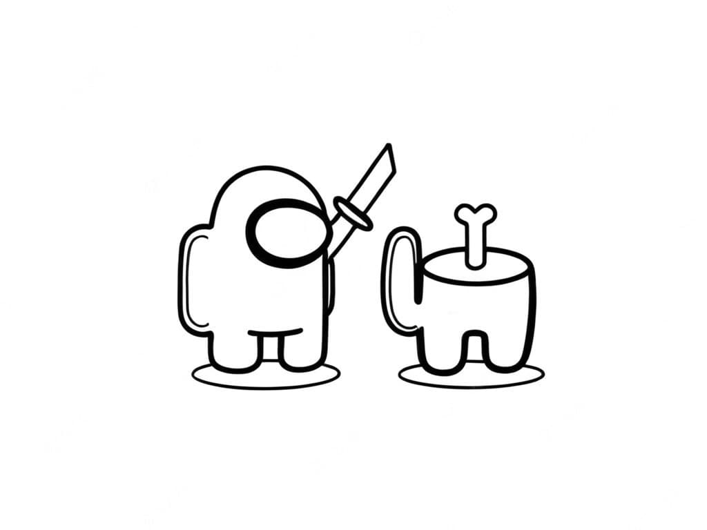 15 Desenhos de Among Us para colorir