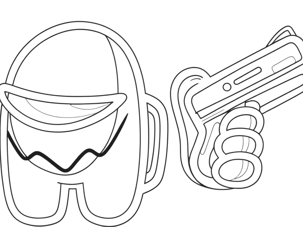 Impostor vermelho e arma