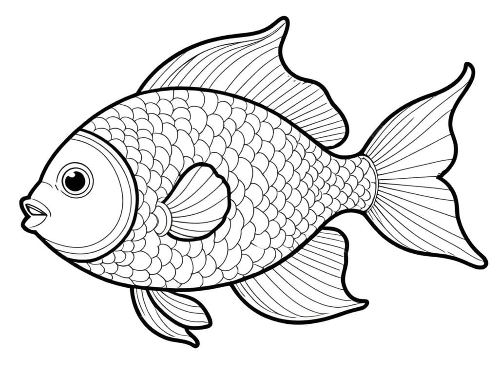 Peixe para colorir