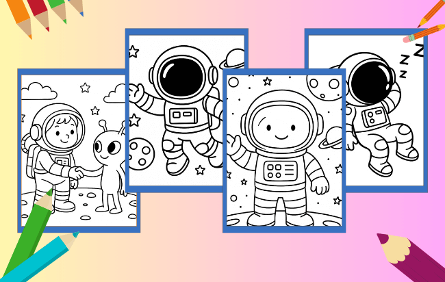 Desenhos de Astronauta para colorir