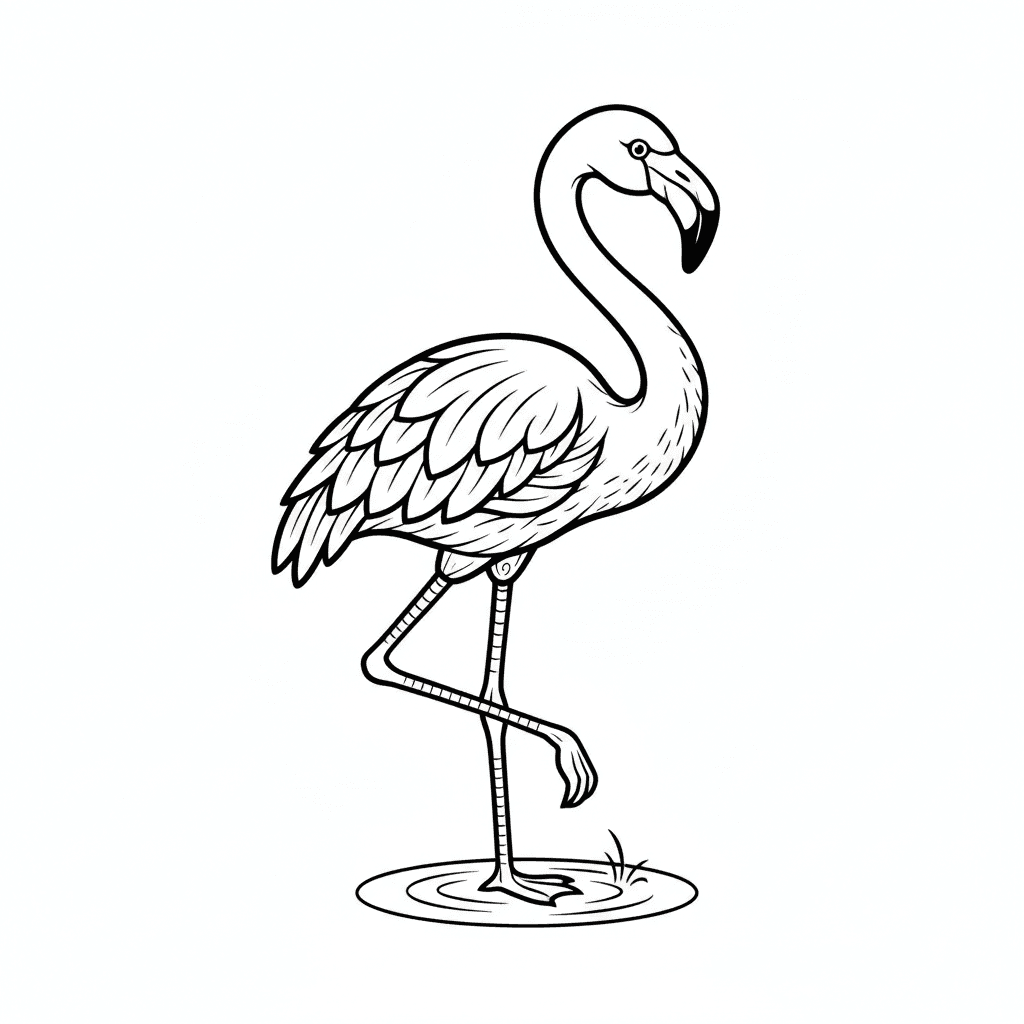 Flamingo para colorir