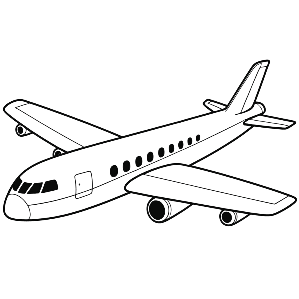 Avião para colorir