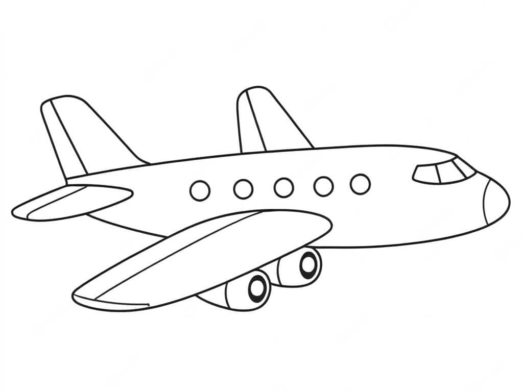 Avião educação infantil para colorir