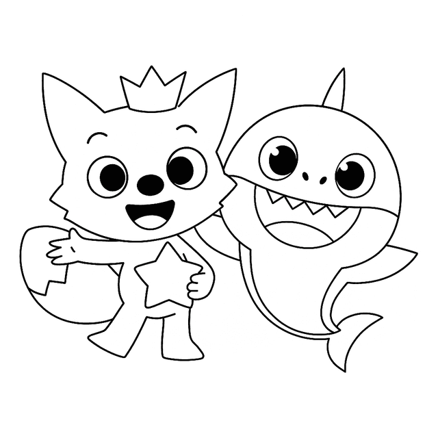 Desenho Bebe Tubarão Para Colorir