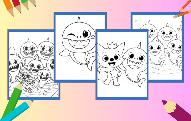 Desenhos do Baby Shark para colorir