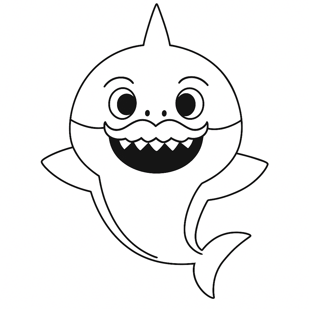 Vovô tubarão do Baby Shark para colorir