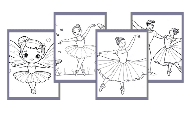 Bailarina para colorir