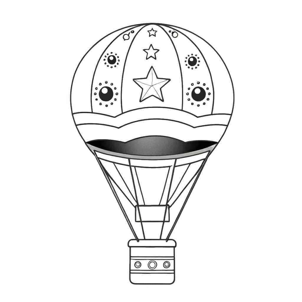 Balão colorido para colorir