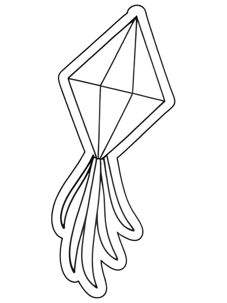 Balão de festa junina para colorir