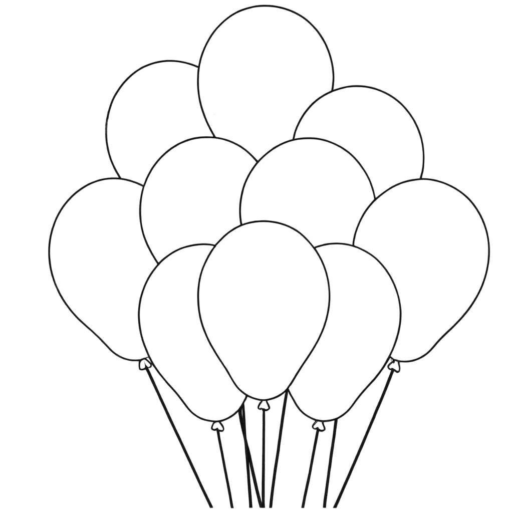 Balões de festa para colorir