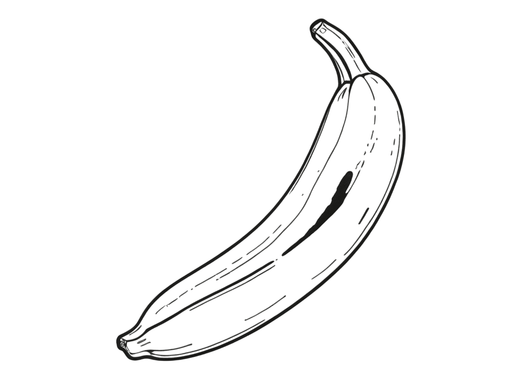 Imagem de banana para colorir