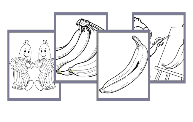 Desenhos de Banana para colorir
