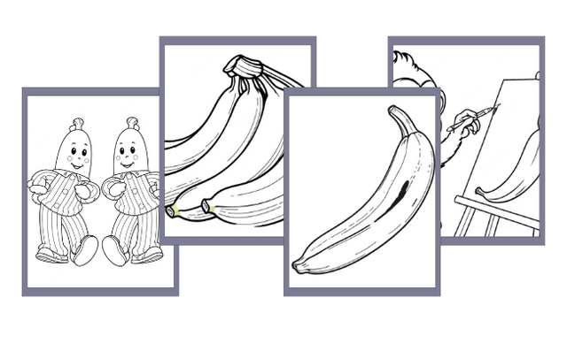 Desenhos de Banana para colorir