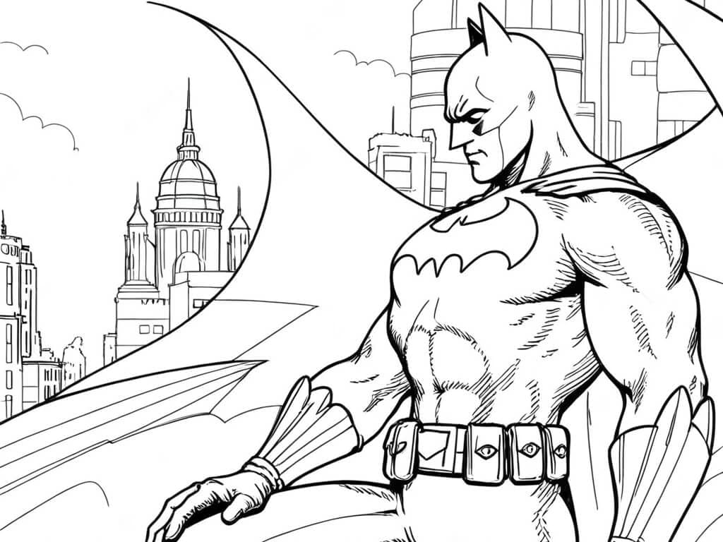 Batman detalhado para colorir