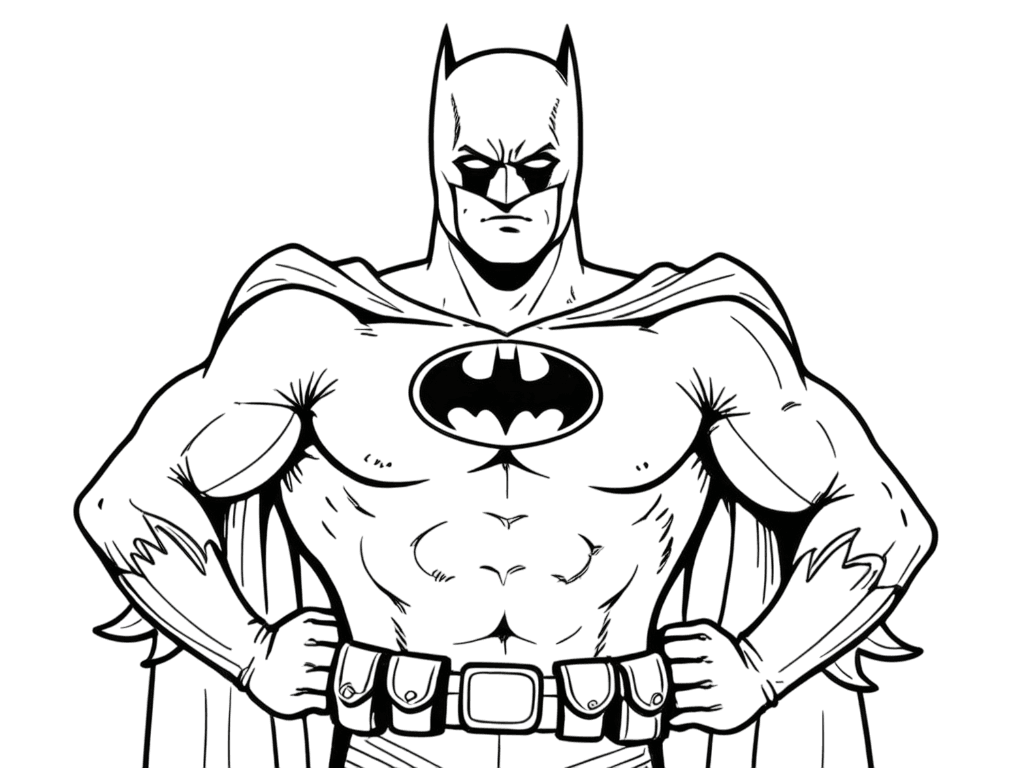 Batman forte para colorir