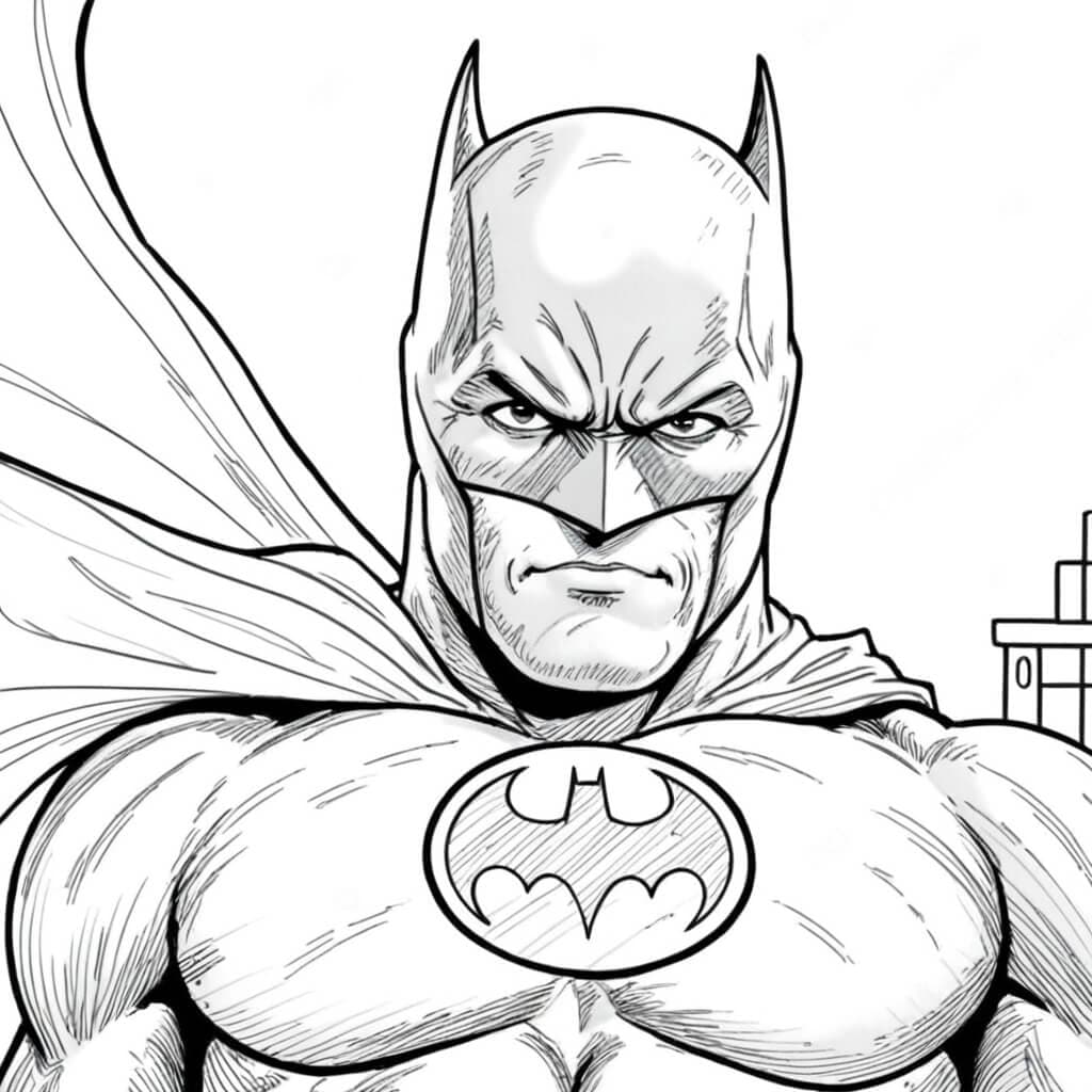 Batman sério para colorir