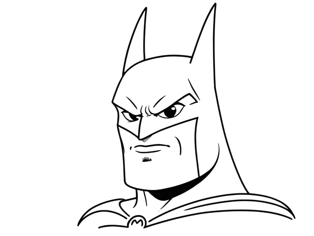 Batman simplificado para colorir