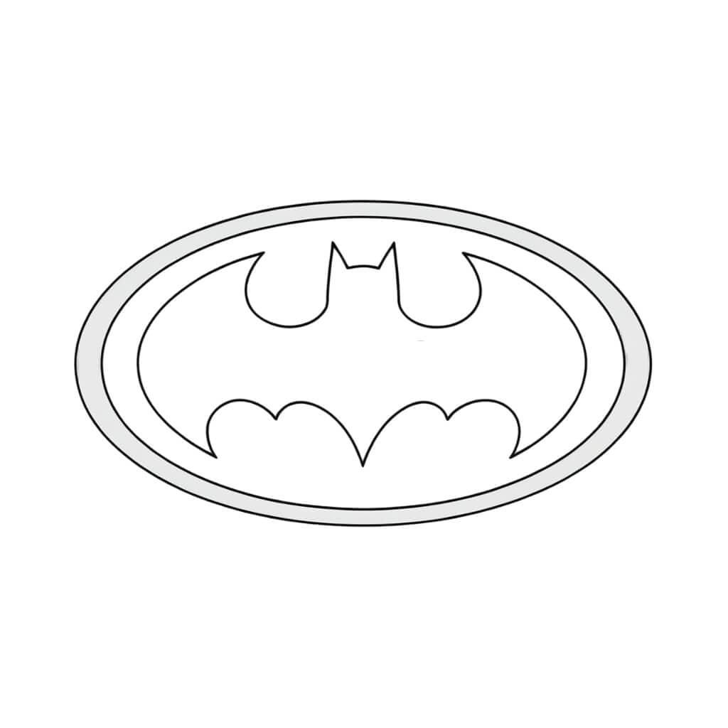 Símbolo do Batman para colorir