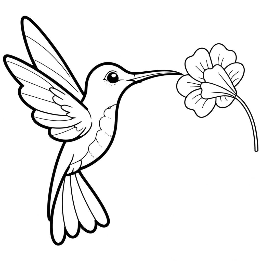 14 Desenhos de Beija-Flor para colorir
