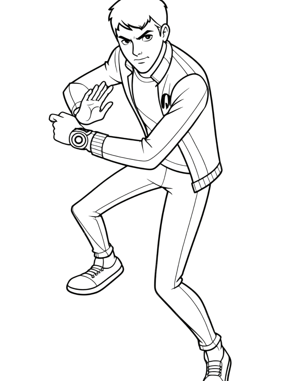 Ben 10 adulto para colorir