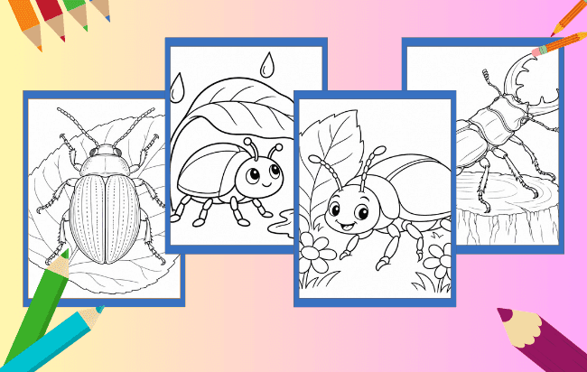 Besouro para colorir