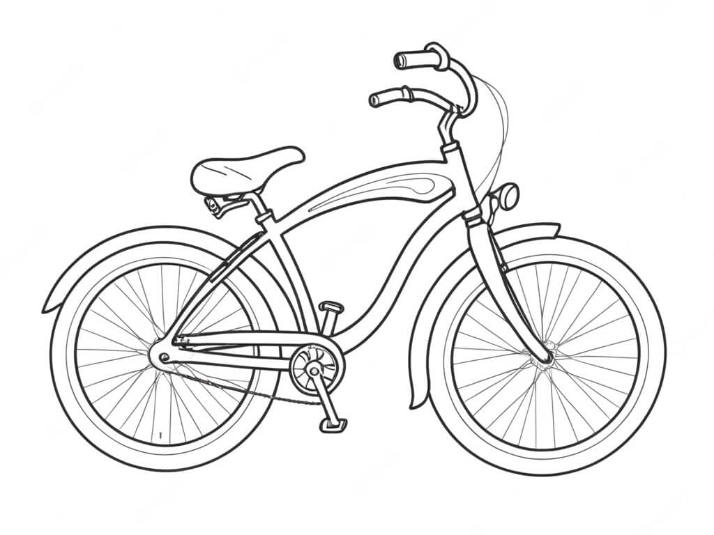 Imagem de bicicleta clássica para colorir