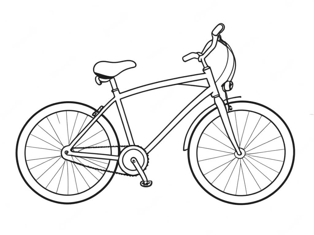 Bicicleta simples para colorir