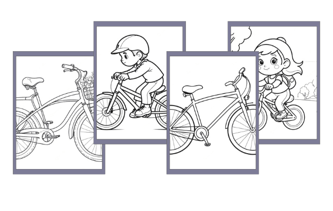 Desenhos de Bicicleta para colorir