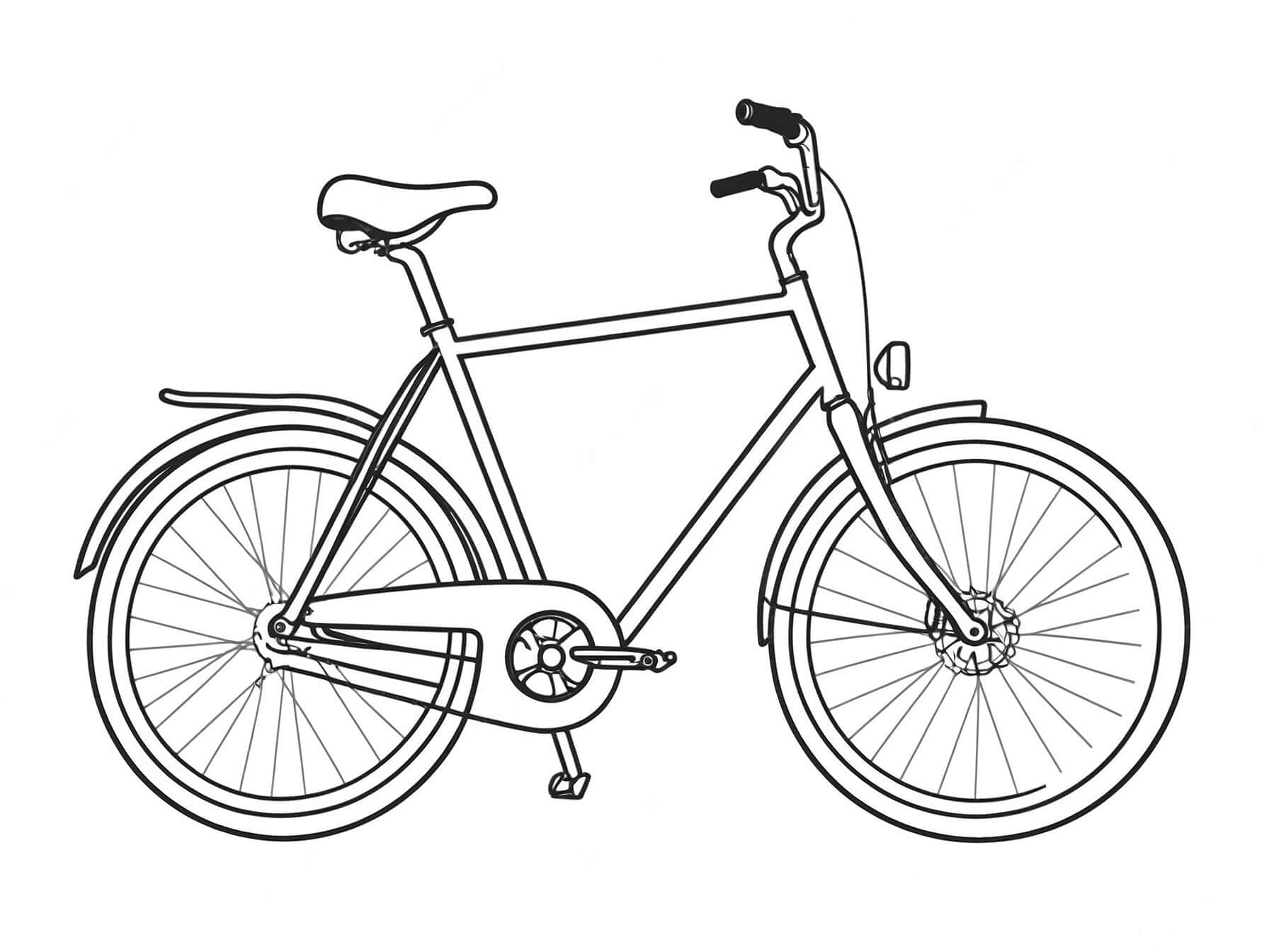 Mais uma imagem de bicicleta para colorir