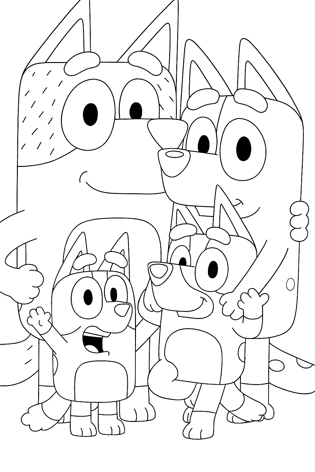 Família Heeler para colorir