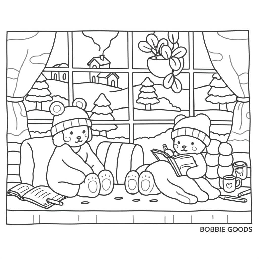 Bobbie Goods Na Neve Para Colorir