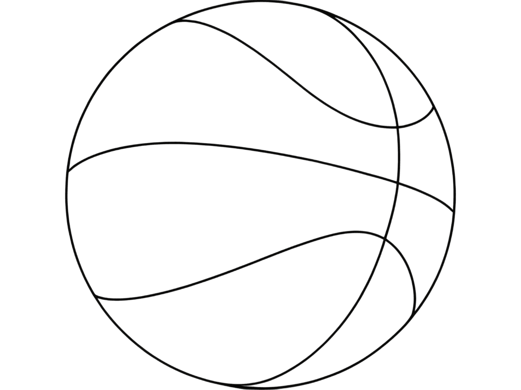 Bola de basquete para colorir