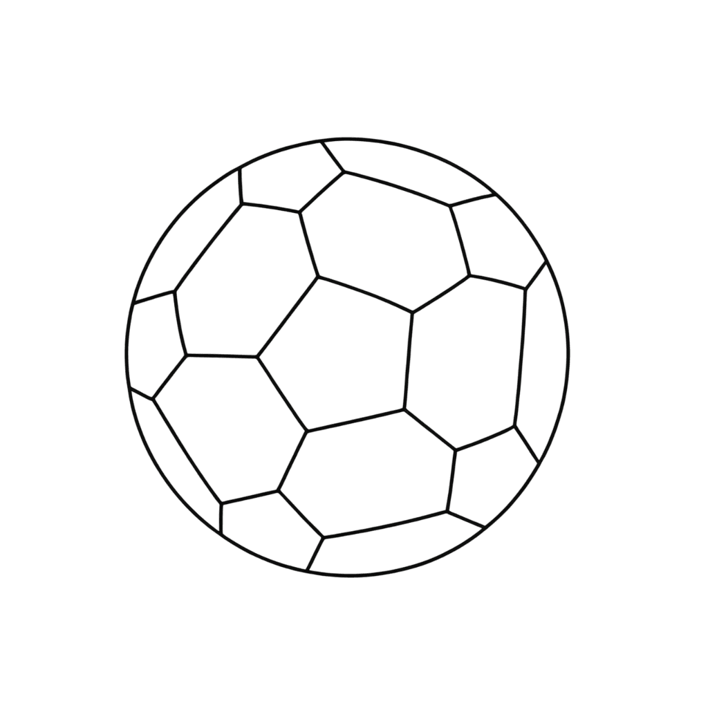 Bola de futebol para pintar e imprimir
