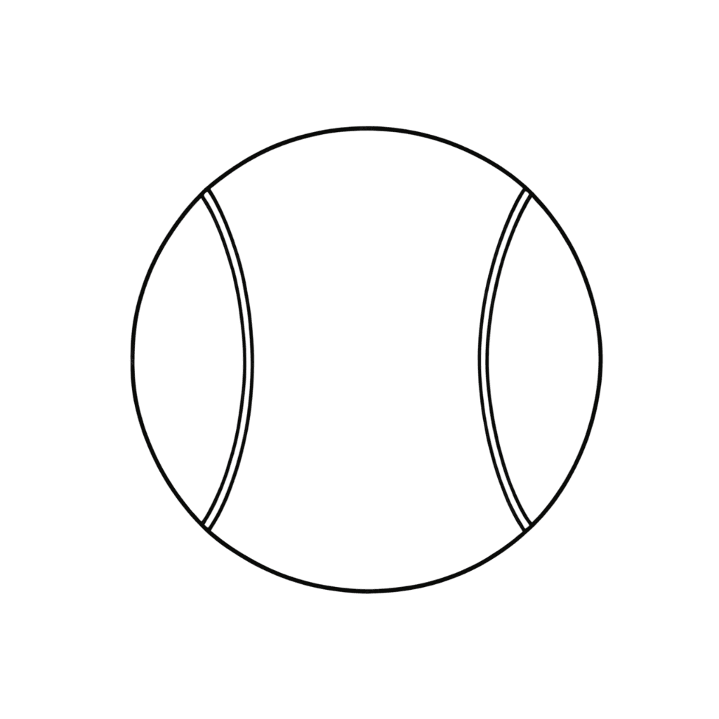 Bola de tênis para colorir