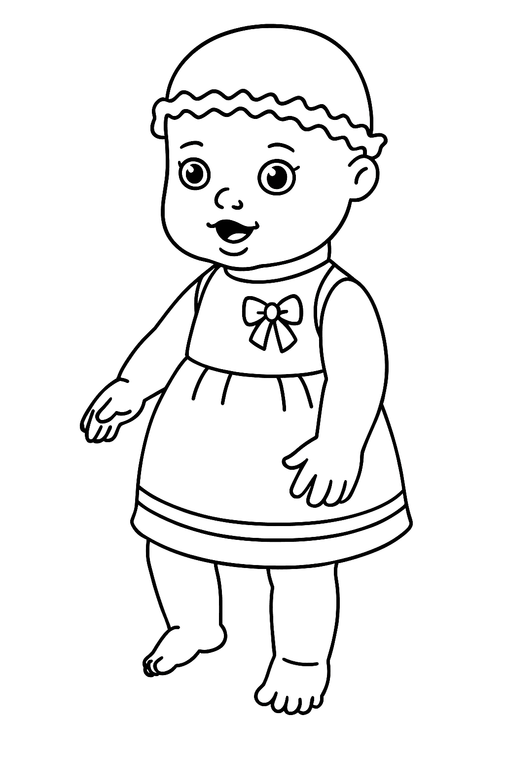 Boneca para colorir