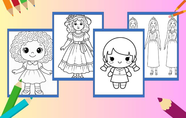 Desenhos de Boneca para colorir
