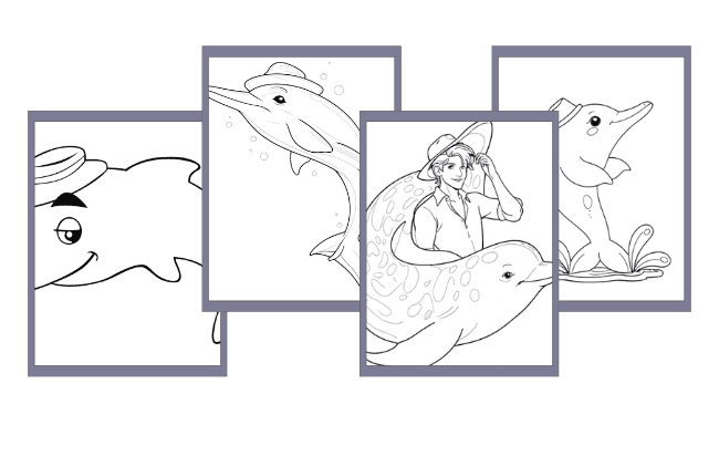 Boto cor de rosa para colorir