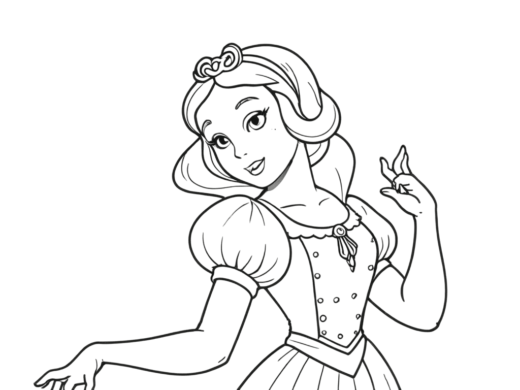 Branca de Neve para colorir