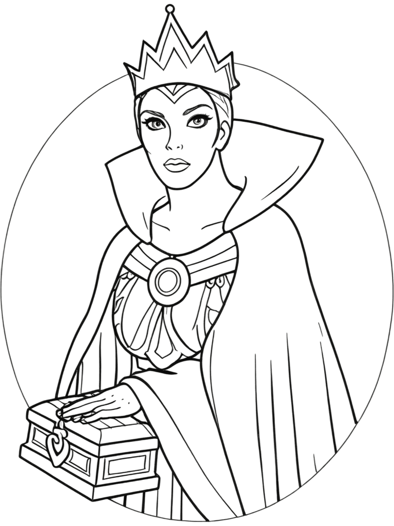 12 Desenhos da Branca de Neve para colorir